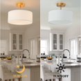 thumbnail image 4 of Ceiling Light Bargeni 13" Gold Semi Flush Drum 3-Light, 4 of 7
