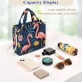 thumbnail image 5 of FORMRS Womens Corduroy Tote Bag Crossbody Shoulder Handbag with Pocket, Floral Flamingo, 5 of 7