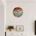 thumbnail image 4 of Non-Ticking Silent Wall Clocks Personalized Analog Round Clock Battery Operated Clocks Decorative for Kitchen,Office-Colorful Rustic Wooden With Distressed Wooden(10inch), 4 of 4