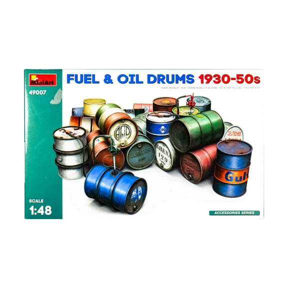 MiniArt Models Fuel and Oil Drums 1930-50s New