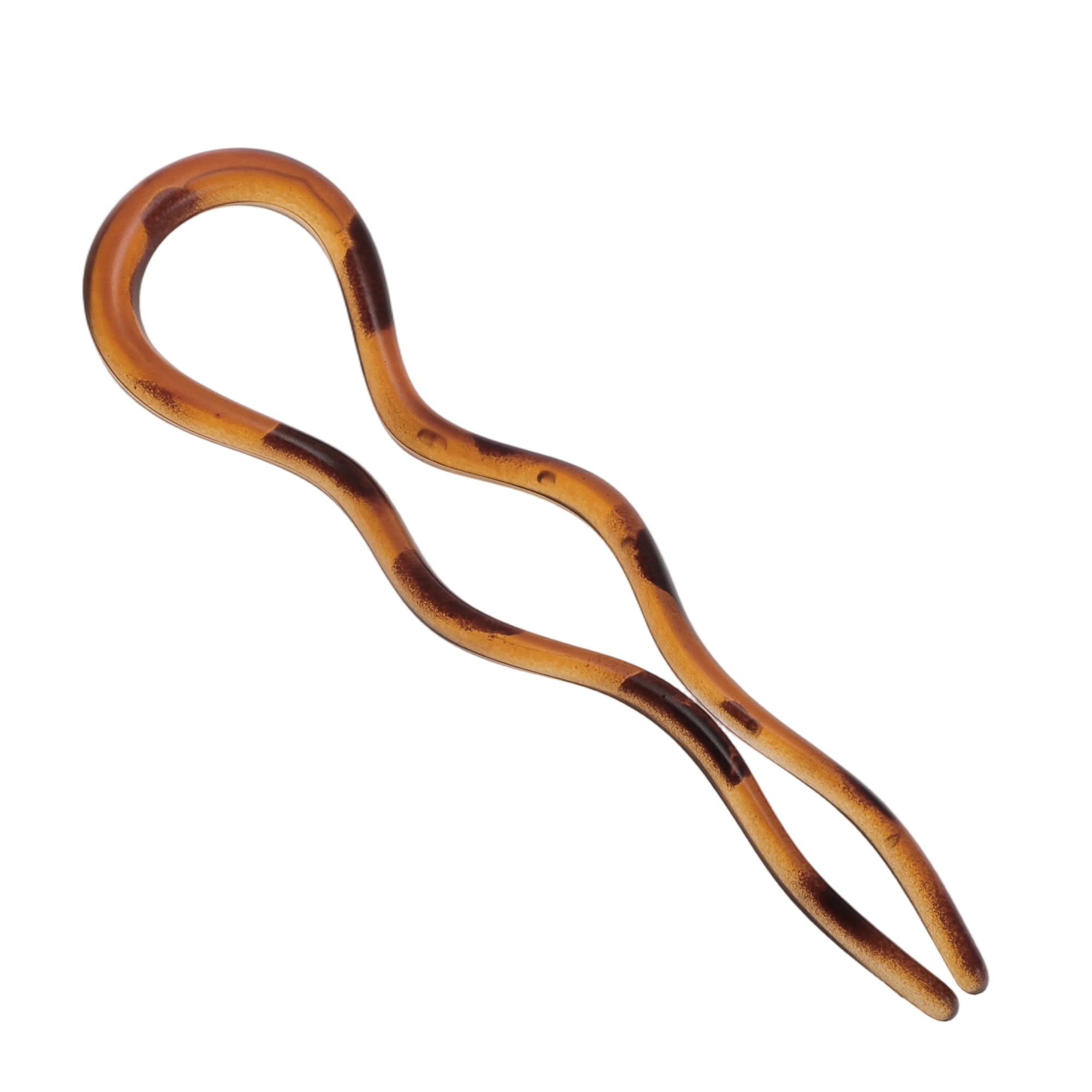 Unique Bargains U-shaped Hair Pin 4.92"x1.38" 1 Pc Matte Orange Brown