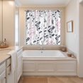 thumbnail image 3 of Curtains 63 Inch Length 2 Panels, Grey Pink Botanical Grommets Window Treatment Curtain, Watercolor Spring Floral Summer Leaf Thermal Curtains Drapes for Living Room/Bathroom, 3 of 9