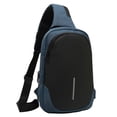 thumbnail image 1 of Sling Bag Bolso pequeño para hombre con puerto de carga USB Cartera de viaje Bolso de pecho ligero, 1 of 5