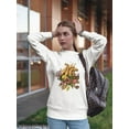 thumbnail image 2 of Bohemian Heart Sweatshirt Women - Women Sweatshirt, White, 3XL, 2 of 4
