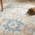 thumbnail image 3 of RUGKING Round Area Rugs 6ft Living Room Chenille Soft Thin Rugs Vintage Carpet Indoor Floor Print Distressed Orange Multi Circle Mat for Bedroom Dining Room Kitchen, 3 of 5
