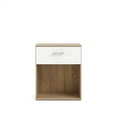 thumbnail image 2 of Bowery Hill 1 Drawer Nightstand in Oak and White, 2 of 13