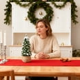 thumbnail image 6 of Mini Flocked Christmas Tree Tabletop Decor, Artificial Snow Frost Xmas Tree 6.3-11.8 Inch Style D, 6 of 7