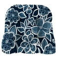 thumbnail image 5 of Jordan Manufacturing 18" x 18" Halsey Navy Floral Square Tufted Outdoor Wicker Seat Cushion with Rounded Back Corners (2 Pack), 5 of 14
