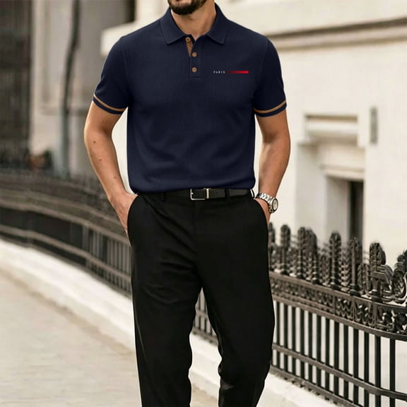 Breeze Capri Polo Shirt for Men Moisture Wicking Performance Polo Shirts Stretchy Quick Dry Casual Short Sleeve Golf T-Shirts