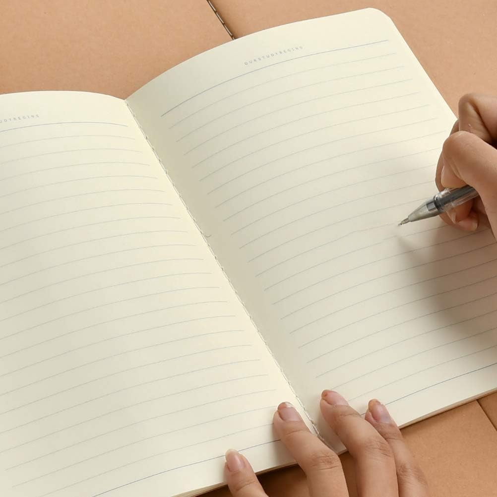 8 Pcs A5 Kraft Paper Notebooks,Journal Softcover Notebooks,5.5 x 8.3 Inch Lined 60 Pages 30 Sheets Memo Note Pad, Travel Journal Set,Notebook Journals for Travelers, Students and Office Supplies