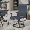 thumbnail image 4 of MRUAKA Patio Swivel Chairs Set of 6, Outdoor Dining Chairs High Back All Weather Breathable Textilene Outdoor Swivel Chairs with Metal Rocking Frame for Lawn Garden Backyard Deck, Blue, 4 of 6