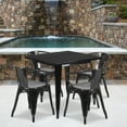 thumbnail image 2 of Flash Furniture Grady Commercial Grade 31.5" Square Black Metal Indoor-Outdoor Table Set with 4 Arm Chairs, 2 of 5