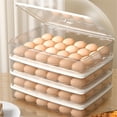 thumbnail image 5 of Qiangzon 24 Egg Holder Container with Lid for Refrigerator - Large Capacity Clear Egg Tray Stackable Fridge Organizer Bpa Free Fresh Keeper Reusable Storage 1 Egg Carton, 5 of 8