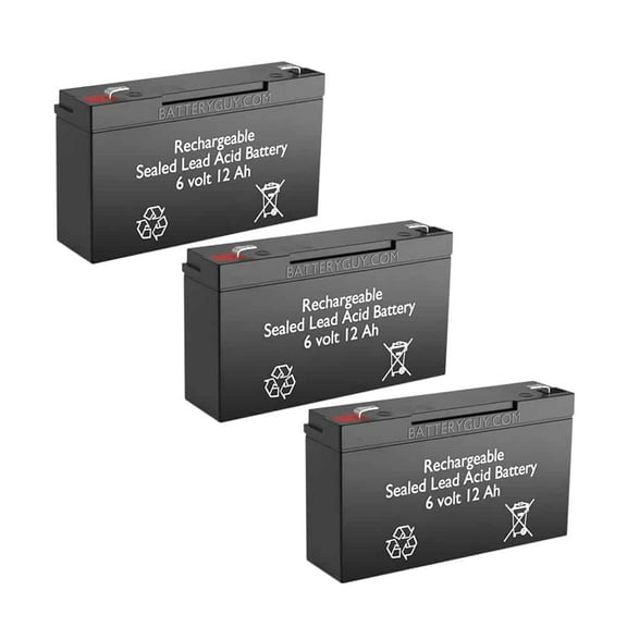 BatteryGuy SP6-12HR replacement battery. battery - BatteryGuy brand equivalent (rechargeable - Qty of 3)