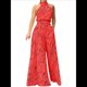 thumbnail image 1 of Elegantes para Mujer, para Fiestas de Noche, Invitadas de Boda, Grandes, Sin Mangas, Pantalones Largos de Pierna Rojo XXXL, 1 of 5