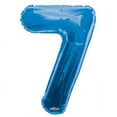 thumbnail image 2 of Giant Blue Number 7 Foil Balloon 34", 2 of 2