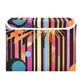 thumbnail image 7 of Yayeee Collapsible Cube Storage Bin with Lid Fabric Closet Decorative Basket with Handles, Futuristic Sun, 7 of 7
