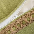 thumbnail image 4 of Phantoscope Farmhouse Burlap Linen Tailored Edge Series Decorative Throw Pillow, 20" x 20", Water Green, 1 Pack, 4 of 5