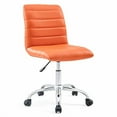 thumbnail image 2 of Modway Ripple Ribbed Armless Mid Back Swivel Office Chair, Orange, 2 of 5