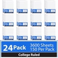 thumbnail image 6 of VEEBOOST College Ruled Paper, 56 GSM Thick Loose Leaf College Ruled Filler Paper, 24-Pack, 6 of 6