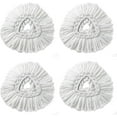 thumbnail image 3 of 4-Pack White Triangular Microfiber Mop Refills for Vileda Easywring Spin Mop & Bucket System – Washable, Reusable, Wet/Dry Cleaning for Hardwood, Tile, Laminate – Efficient Corner Cleaning, Machine, 3 of 6