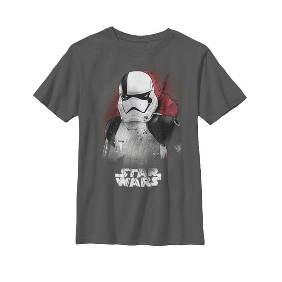 Boy's Star Wars The Last Jedi New Stormtrooper Profile Graphic Tee Charcoal Large