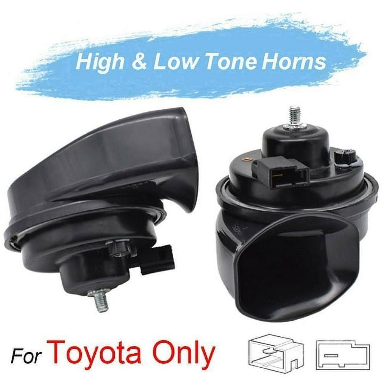 XUKEY 12V 125db Waterproof Snail Horn For Toyota Camry Tacoma RAV4 Corolla Highlander Plastics + Copper wire