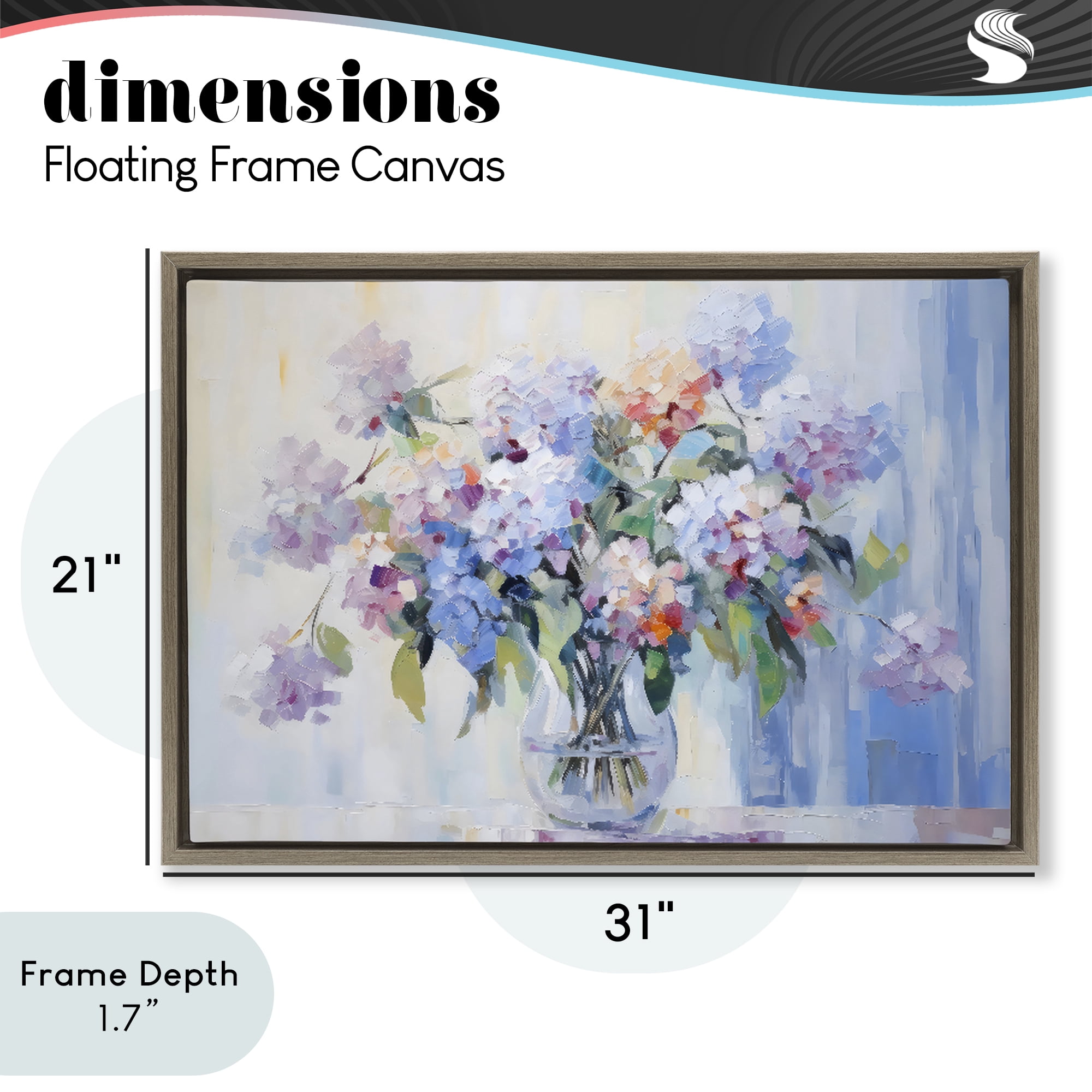 Stupell Industries In Full Bloom Bouquet Brown Framed Floater Canvas Wall Art, design by Creative Studio