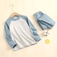thumbnail image 7 of YUANxueke Girls 2-Piece Fleece Outfit Sets Color Block Long Sleeve Crewneck Top & Cuffed Pant Casual Thermal Loungewear, 7 of 7