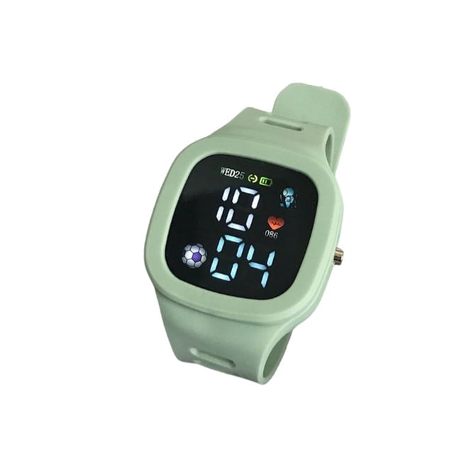 Methold Reloj de LED para niños, utilidades de tiempo de moda, correa ajustable multifuncional, relojes electrónicos cuadrados digitales, Electrónica Verde