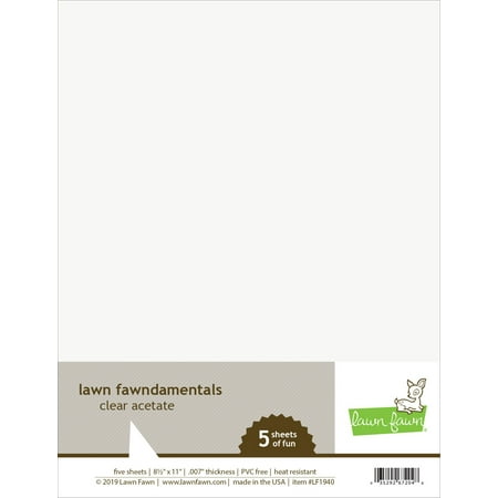UPC: 0035292672048 | Lawn Fawndamentals Acetate 8.5 X11 5/Pkg-Clear