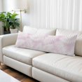 thumbnail image 2 of Palm Leaves Pink Body Pillow Cover 20 x 60 Inch Decorative Pillow Cover Summer Botanical Coastal Tropical Lumbar Pillowcase Seasonal Rectangle Cushion Case for Couch Sofa Bed Living Room, 2 of 9