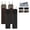 Black+Coffee, variant on No Buckle Belts for Men Women Adjustable Metal Hook Elastic Belt Work Stretch Belt for Jeans Pants