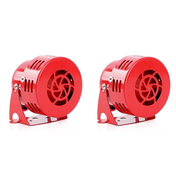 2X AC110V Sirena de Ataque AéReo Bocina Altavoz Sonido de Alarma Mini Motor EléCtrico Impulsado VehíCulo de FáBrica Mini Bocina de Sirena Ruidosa