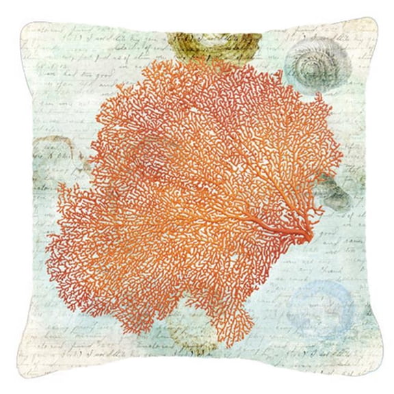 14 x 14 in. Coral Pink Fabric Decorative Pillow