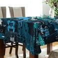 thumbnail image 3 of GZHJMY Blue Graffiti Rectangle Tablecloth, Waterproof Stain Wrinkle Resistant Washable Polyester Table Cover for Picnic Dinner Holiday Kitchen Party Decor, 54 x 72 in Home Decor, 3 of 7