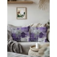 thumbnail image 3 of Outdoor Pillows Waterproof, Purple Grey Bedding Throw Pillows with Insert for Couch Sofa Bed, Modern Oil Painted Abstract Art Aesthetics 16x16 Inch Pillowcases Decorative Patio Pillow Set of 1, 3 of 8