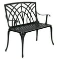 thumbnail image 4 of Ktaxon 38in Outdoor Garden Bench Iron Frame, Black, 2 Person Loveseat for Patio, Lawn, Yard, 4 of 8