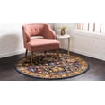 thumbnail image 4 of Rugs.com Kennedy Collection Rug – 5' Round Blue Medium Rug Perfect For Kitchens, Dining Rooms, 4 of 9