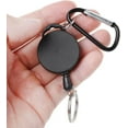 thumbnail image 6 of Retractable Badge Reels - Heavy Duty Extendable Key Chain - Key Lanyard Belt Clip Badge Holder Pull Reel Black(2 Pack), 6 of 7