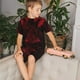 thumbnail image 4 of Balery Red Gothic Skeleton Throne Conjunto de Pijama Infantil de Manga Corta con Estampado – Ropa de Dormir de Algodón Suave-3X-Large, 4 of 6