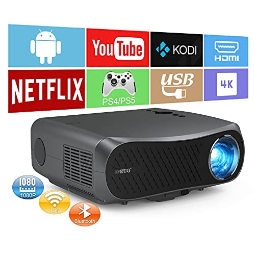 Full HD 1920x1080P Projector 4K Support 5G WiFi Bluetooth LCD
