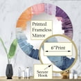 thumbnail image 3 of Designart "composition Explorations II" Abstract Round Wall Mirror - Modern Oval Printed Decorative Oversized Mirror - Multiple Color Options, 3 of 4