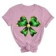 thumbnail image 5 of FRSASU T-Shirt de la Saint-Patrick pour Femmes, Imprimé Amusant, Grande Taille, Manches Courtes, Col Rond, Tendance, Rose, P(S), 5 of 5