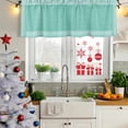thumbnail image 6 of Bluish Green Retro Greek Key Valances for Windows, Decorative Rod Pocket Window Valance Curtains, Greece Ancient Rustic Geometric Short Curtain Drapes for Kitchen/Living Room, 2 Panels, 42" W x 12" L, 6 of 8