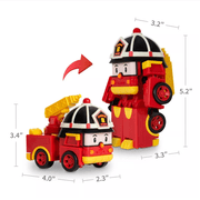 Robocar POLI Toys, ROY Transforming Robot Toys, 4 Action Figure Vehicles for Ages 3 and up