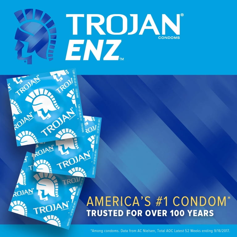 Trojan Enz Premium Lubricated Latex Condoms - 3 Count (Pack of 16) -  Walmart.com