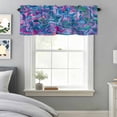 thumbnail image 3 of Purple Green Water Waves Window Valance for Kitchen, Pink Abstract Art Modern Rod Pocket Short Curtain for Small Windows, Light Filtering Decorative Valance, 60 x 14 Inch, 1 Panel, 3 of 9