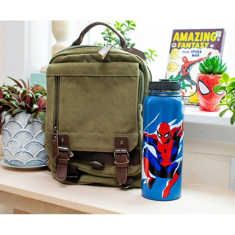 Marvel Comics Classic Spider-Man 13.5 oz Stainless Steel Water Bottle