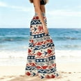 thumbnail image 7 of Levmjia Women's Bohemian Beach Pants Lightweight 100% Polyester Chiffon Vintage Print Palazzo Maxi Sun Protection Beach Cover Up Loose Wide Leg Beachwear S-2XL, 7 of 7
